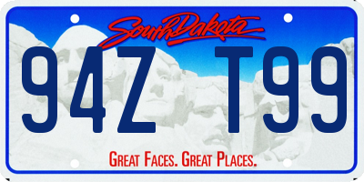 SD license plate 94ZT99