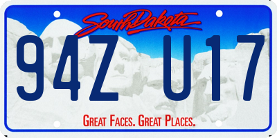 SD license plate 94ZU17