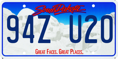 SD license plate 94ZU20