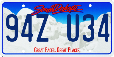 SD license plate 94ZU34