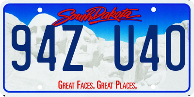 SD license plate 94ZU40