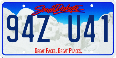 SD license plate 94ZU41