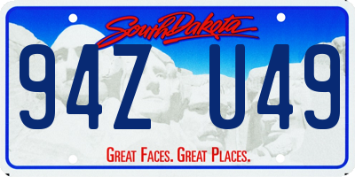SD license plate 94ZU49