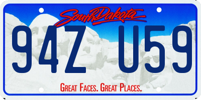 SD license plate 94ZU59