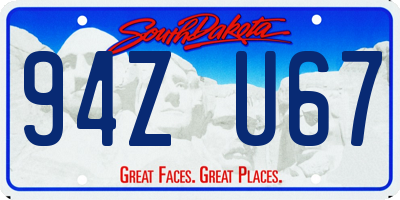 SD license plate 94ZU67