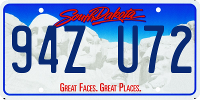 SD license plate 94ZU72