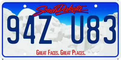 SD license plate 94ZU83