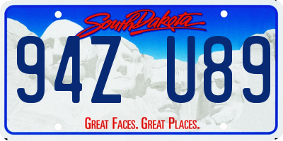 SD license plate 94ZU89