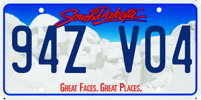 SD license plate 94ZV04