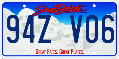 SD license plate 94ZV06