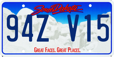 SD license plate 94ZV15