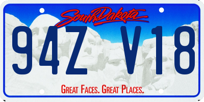SD license plate 94ZV18