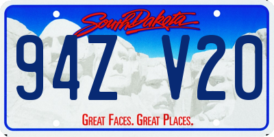 SD license plate 94ZV20