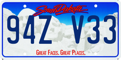 SD license plate 94ZV33