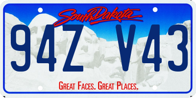 SD license plate 94ZV43