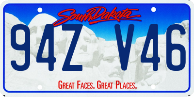 SD license plate 94ZV46