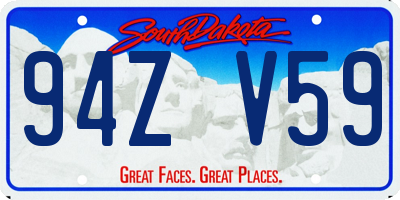 SD license plate 94ZV59