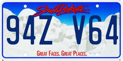SD license plate 94ZV64