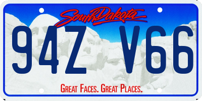 SD license plate 94ZV66