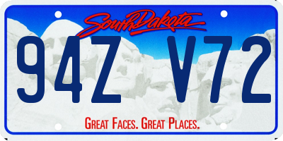 SD license plate 94ZV72