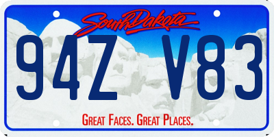 SD license plate 94ZV83