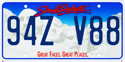 SD license plate 94ZV88