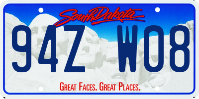 SD license plate 94ZW08