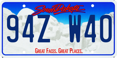 SD license plate 94ZW40