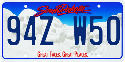 SD license plate 94ZW50