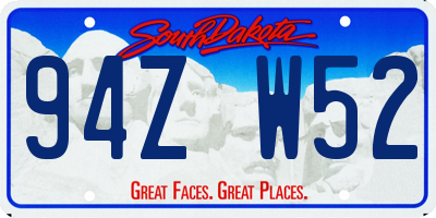SD license plate 94ZW52
