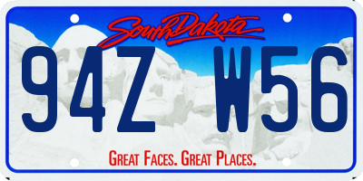 SD license plate 94ZW56