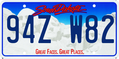 SD license plate 94ZW82