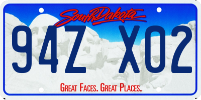 SD license plate 94ZX02