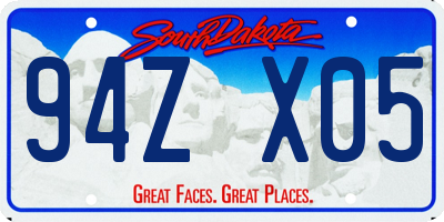 SD license plate 94ZX05