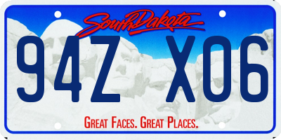 SD license plate 94ZX06