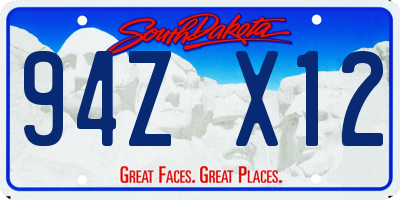 SD license plate 94ZX12