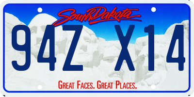 SD license plate 94ZX14