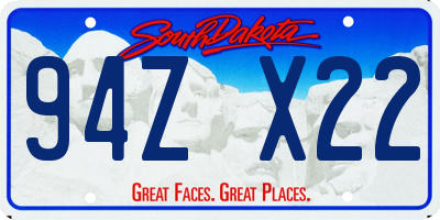 SD license plate 94ZX22