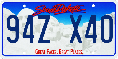 SD license plate 94ZX40