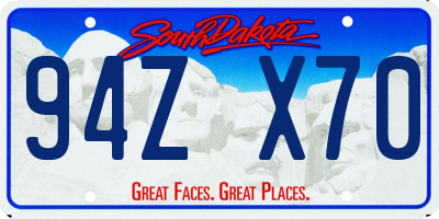 SD license plate 94ZX70