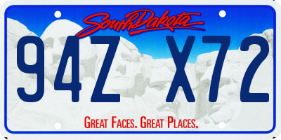 SD license plate 94ZX72