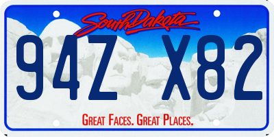 SD license plate 94ZX82