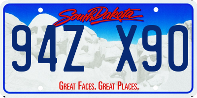 SD license plate 94ZX90