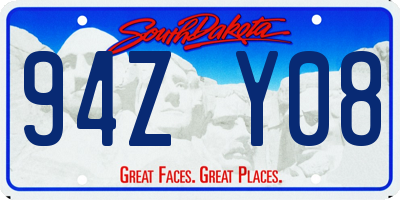 SD license plate 94ZY08
