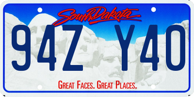 SD license plate 94ZY40