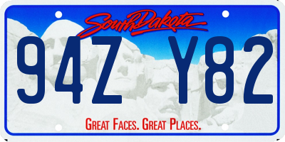 SD license plate 94ZY82