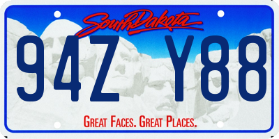 SD license plate 94ZY88