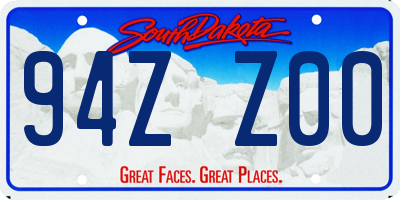 SD license plate 94ZZ00