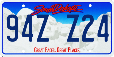 SD license plate 94ZZ24