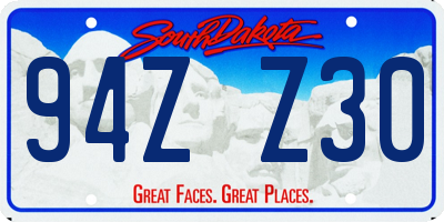 SD license plate 94ZZ30